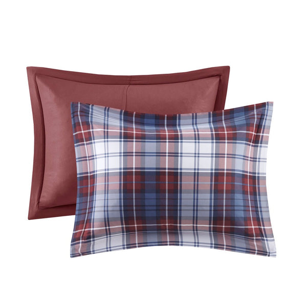 English Elm King/Cal King Parkston 3M Scotchgard Plaid Down Alternative Comforter Set - Moisture-Wicking, OEKO‑TEX Safe B03599078