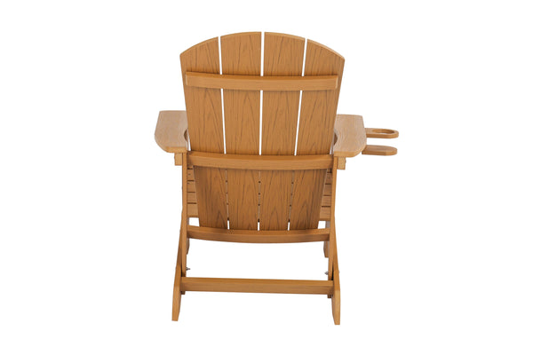 English Elm Lounge Chair - Teak Color, All-Season Comfort, Weather-Resistant, Durable Hips With Stainless Steel Accents W2085P364053