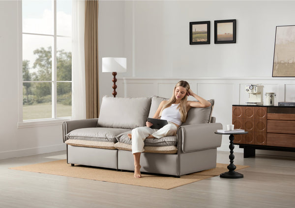 English Elm Modern Oversized Armchair - Stylish Accent Chair With Dual-Sided Upholstery For Living Spaces W2997P294039