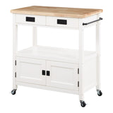 OSP Home Furnishings Radford Kitchen Cart White White