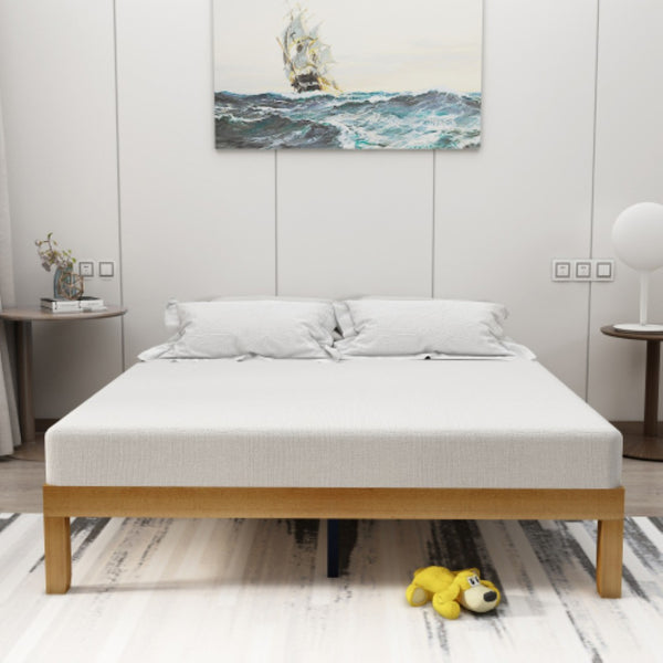 English Elm Queen Solid Wood Platform Bed Low Profile Slat Support No Box Spring Required W1917P169562