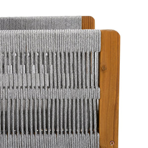 English Elm Christopher Knight Home® - Acacia Outdoor Dining Chairs Set of 2 with Rope Handles, Waterproof Washable Cushions, 400 lb Capacity Grey,Teak N779P279983G