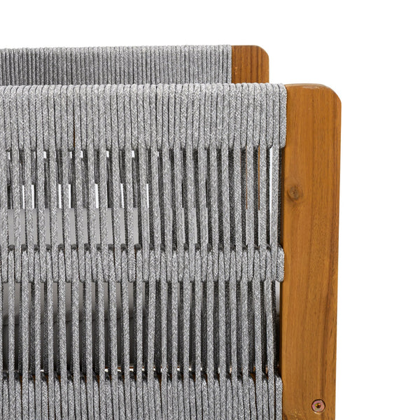 English Elm Christopher Knight Home® - Outdoor Dining Set with Acacia Wood Frame, 6 Chairs & Slatted 72" Table, Waterproof Washable Cushions Grey,Teak N779P266069N_N779P279983G-3