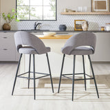 O Upholstered Bar Stool Charcoal OOOD4DCL Walker Edison