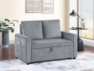 English Elm Ottavio Corduroy Loveseat with Hidden Storage and Arm Pockets for Small Spaces B2749S00258