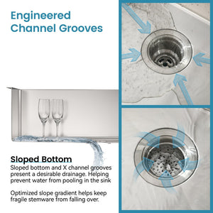 English Elm Stainless Steel Single Bowl Overmount Kitchen Sink with Cutting Board and Colander T3177P296186