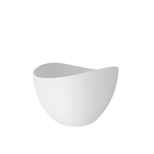 English Elm 63" Stone Resin Freestanding Soaking Tub Matte Sculpted Surface for Spa Bathroom W1920P410091