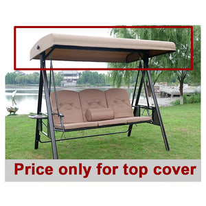English Elm Garden Replacement Canopy Top for GT Porch Swing Model GCS00229C UV Resistant Polyester Cover, Retractable Shade Compatible with 12x9ft Pergola Frame Beige W419P329179