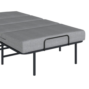 English Elm Twin Folding Guest Bed with Memory Foam Mattress Steel Frame and Lockable Casters T3963P481979