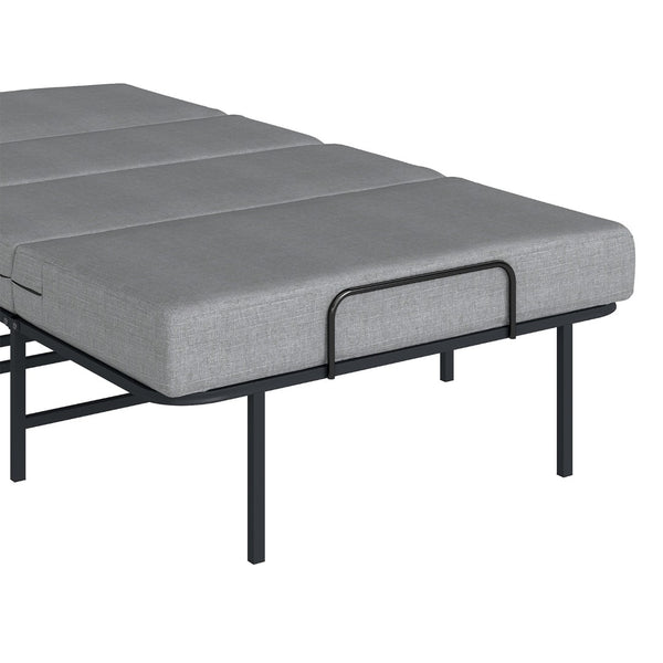 English Elm Twin Folding Guest Bed with Memory Foam Mattress Steel Frame and Lockable Casters T3963P481979