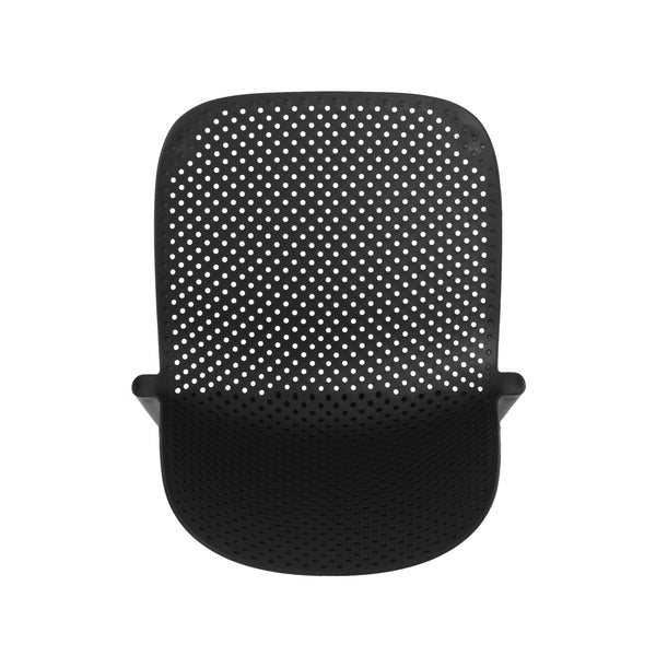 English Elm Christopher Knight Home® - IVY Outdoor Dining Chair with Weather-Resistant Polypropylene, Perforated Modern Design & Durable Frame Black 33.5 L x 23.5 W x 20.3 H 68520.00BLK