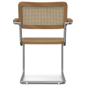 English Elm Madalyn Dining Armchair Set Of 2 - Modern-Classic Design With Rattan And Chrome, Perfect For Any Space B136P266913