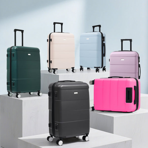 English Elm Hardshell 3 Piece Luggage Set Abs Spinner Suitcase with Tsa Lock Telescoping Handle Charcoal N732P308497E