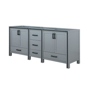 English Elm Dark Grey Double Bath Vanity 80-in W x 22-in D – Solid Wood Frame, Soft-Close Drawers, Fully Assembled with Ample Storage B2731P260739