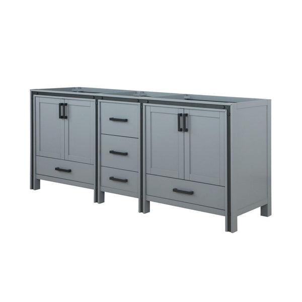 English Elm Dark Grey Double Bath Vanity 80-in W x 22-in D – Solid Wood Frame, Soft-Close Drawers, Fully Assembled with Ample Storage B2731P260739