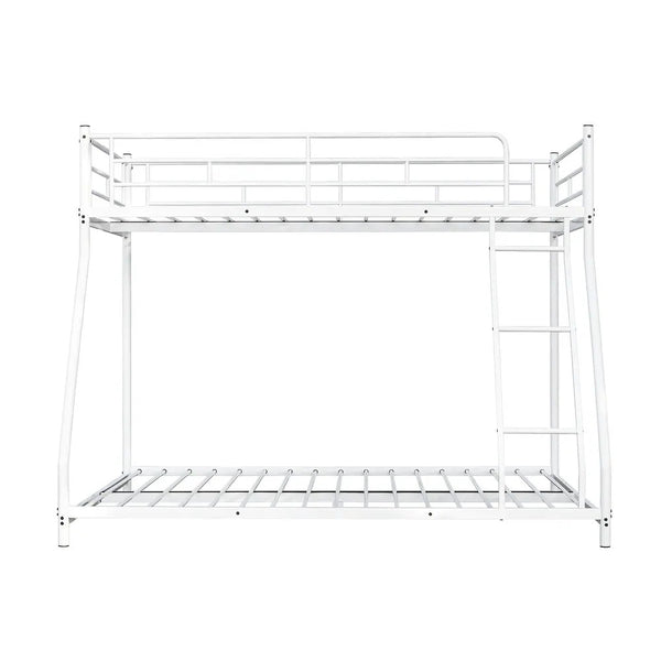 English Elm Twin Arch Slat Bunk Bed with Patented Insert & Lock Joint System — Sturdy Transitional Style, Space-Saving Design White 77 L x 14 W x 8 H B2741P347857