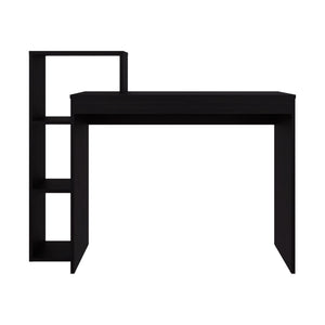 English Elm Fm Furniture Salome Wenge Writing Desk with Integrated Side Shelving for Home Office B128P485418