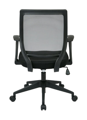 OSP Home Furnishings Screen Back Mesh Task Chair with Lumbar Support and Pneumatic Height Adjustment for Office EM51022N-3
