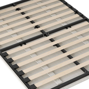 English Elm Full Full Size Murphy Bed with Desk, Shelves & Cabinets in Black+White — Space-Saving, Sturdy Design GX002042AAE