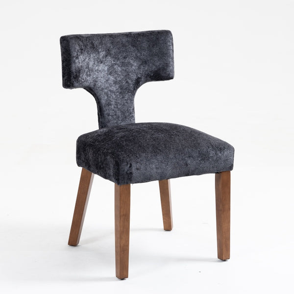 English Elm Mid Mid Century Modern Dining Chairs Set of 2 Upholstered Linen Accent Chairs with Solid Wood Frame, Ergonomic Support and Nailhead Trim Gray W794P335665