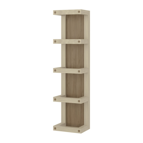 English Elm FM FURNITURE Floating Bathroom Cabinet with Soft-Close Door, Hidden Storage and Open Shelf Multicolor 35.8 L x 10.6 W x 3.1 H B128P387088