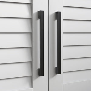 English Elm HOMCOM Entryway Shoe Bench with Cushion and Hidden Compartments, Adjustable Shelves & Shutter Doors W2225P229519