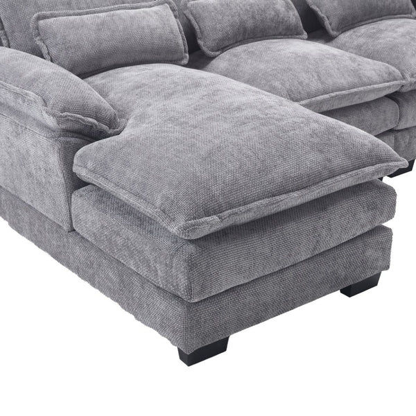 English Elm United We Win Oversized U-Shaped Chenille Sofa - Modern Four-Seater For Comfort & Style In Any Space W1568S00133-GIGA
