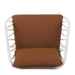 English Elm Christopher Knight Home® - Huron Outdoor PP Club Chair with Waterproof Olefin Cushions, Durable Plastic Frame and Iron Legs - Weather-Resistant Patio Seating Set Brown,White N775P178198W
