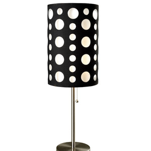 English Elm 33" Tall Metal Table Lamp - Retro Two-Layer Shade, Stylish Chrome Finish For Modern Interiors B072116057