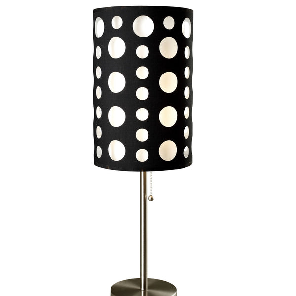English Elm 33" Tall Metal Table Lamp - Retro Two-Layer Shade, Stylish Chrome Finish For Modern Interiors B072116057