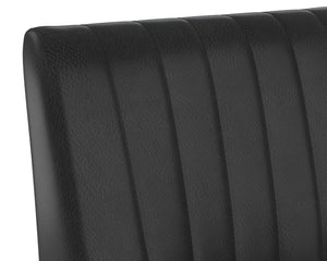 Sunpan Halden Office Chair - Urban Design with Bold Stitching and Rustic Bronze Base for Modern Workspaces Vintage Black