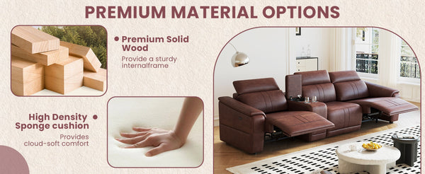 English Elm Power Reclining Loveseat with Faux Leather Upholstery Usb Ports and Storage Console W3795S00016