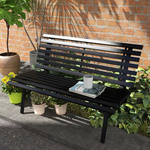 English Elm Outsunny 48.5" Lightweight Aluminum Garden Bench, Stylish Outdoor Seating For Patios And Lawns W2225P174080-GIGA