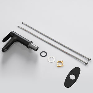 English Elm Matte Black Single Handle Bathroom Faucet For 1 Or 3 Hole Sinks - Sleek, Durable, Easy Install! T3177P289663