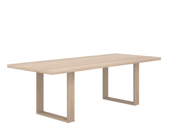 Sunpan THANUS Dining Table - Light Oak 94.5" - Artisan-Crafted, Unique Finish for Modern Gatherings & Dining 106758