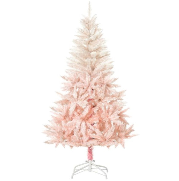 English Elm Artificial Blush Pink Holiday Tree 7 Foot Tall with 1000 Tips Frosted Romantic Decor T3971P416431