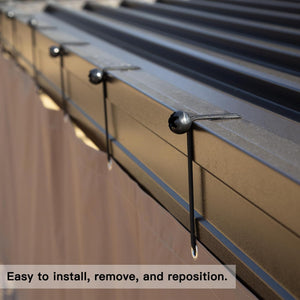 English Elm Heavy Duty Outdoor Clear Panel Curtain - 18 Oz Waterproof Pvc Polyester, Tearproof & Uv-Resistant For Patios, Gazebos, Privacy Screen (10'H X 7'W) W1859P238844