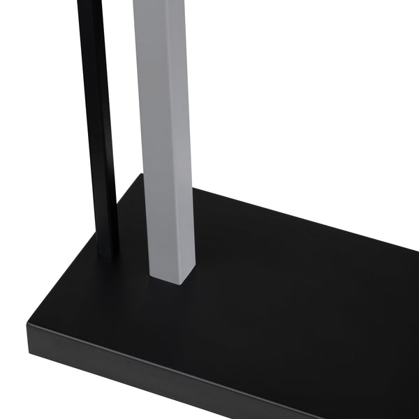 Crestview Collection 29"H Sleek Metal Table Lamp With Modern Geometric Design, White Shade & 150w Bulb Capacity   Cvazer189