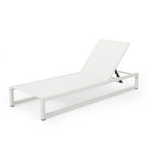 English Elm Christopher Knight Home® - Venice Chaise Lounge - Adjustable, Lightweight, Weather-Resistant Poolside Comfort With Mesh Seating 61698.00WWHIMP2