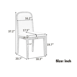 English Elm Trexm Ladder Back Wood Dining Chair Set of Four with Linen Seats Vintage Appeal Espresso N715P400659P