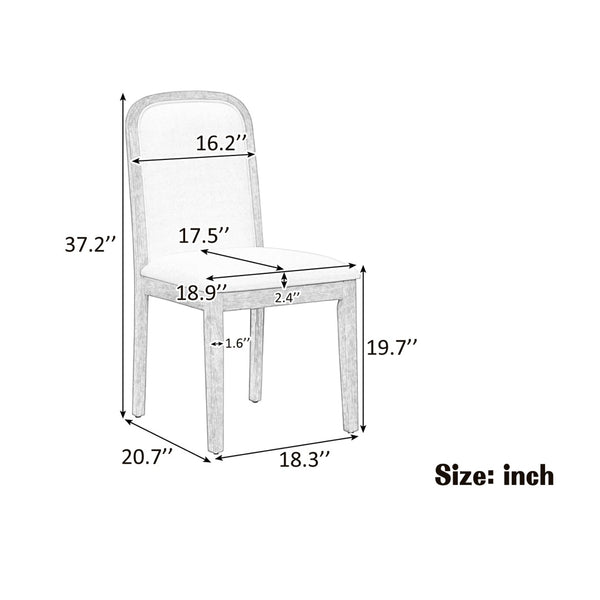 English Elm Trexm Ladder Back Wood Dining Chair Set of Four with Linen Seats Vintage Appeal Espresso N715P400659P