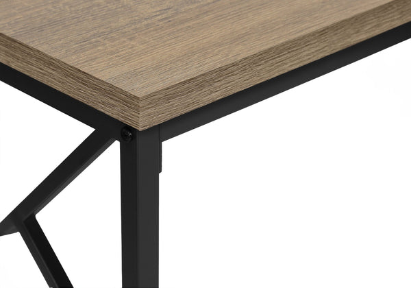 English Elm Accent Table Modern Entryway Console with Grey Laminate Top and Black Criss-Cross Metal Frame, 44" L taupe 47 L x 16 W x 6 H B2710P219327