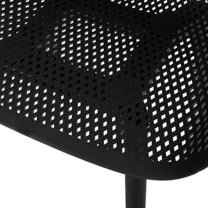 English Elm Christopher Knight Home® - LOTUS modern outdoor dining chair with weather-resistant polypropylene, perforated diamond pattern comfort and stability Black 23.5 L x 23.5 W x 22.5 H 69068.00BLK