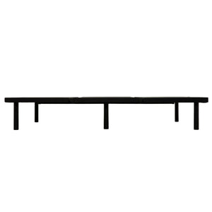 English Elm Upholstered Queen Size Platform Bed Frame with Minimalist Design, Ample Underbed Storage, Sturdy Support and Easy Assembly Black 39 L x 25 W x 7 H B011P198401