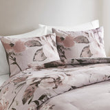 Madison Park Neko Shabby Chic 3 Piece Floral Printed Comforter Set MP10-8317 Lilac