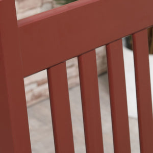 English Elm Outsunny Wooden Rocking Chair Set Of 2 With Side Table For Outdoor Relaxation, Wine Red Finish W2225P174316-GIGA