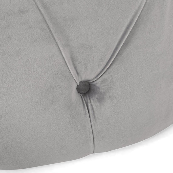 English Elm Ottoman Oversized Velvet Square Tufted Cocktail Piece for Glam Living Room Decor Grey 69074.00GRY