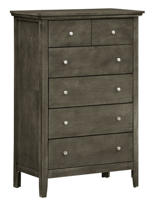 English Elm Hammond Elegant Silver Champagne Dresser with Dovetail Drawers, Soft-Close Hardware, Durable Veneer Finish Gray 52 L x 35 W x 21 H B078108312