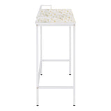 OSP Home Furnishings Brighton Console Table Mosaic/White