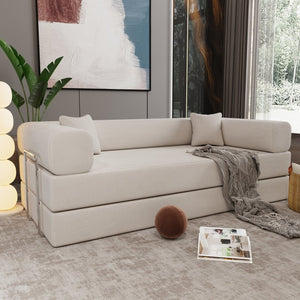 English Elm Double Convertible Corduroy Sleeper Sofa High Density Foam Wide Armrest Studio Bed W3064P245390
